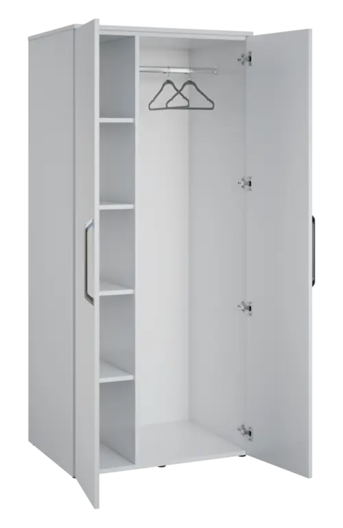 LXST 5 - 82 šatní skříň, 2-dveřová, tyč, 1800x800x600, bříza světlá